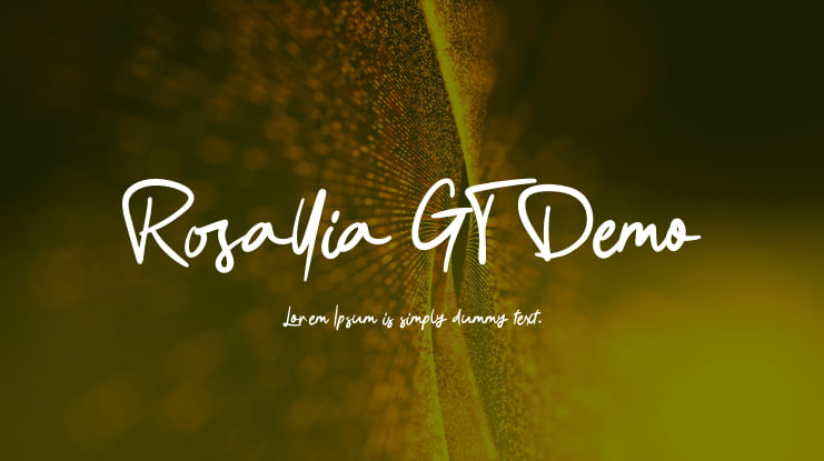 Rosallia GT Demo Font