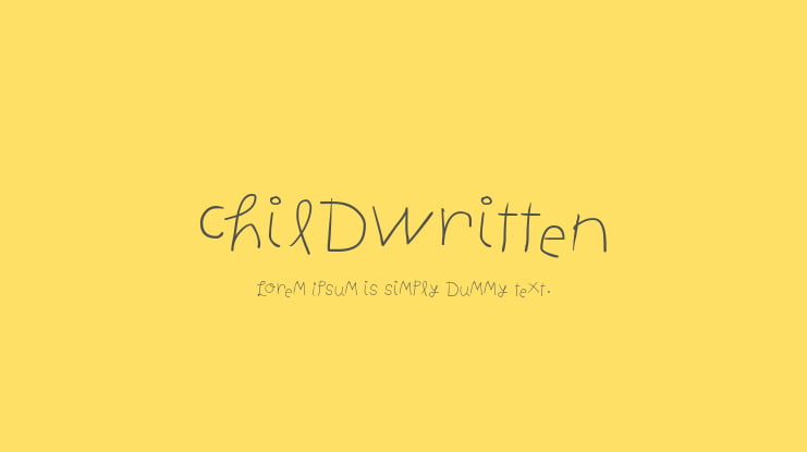 ChildWritten Font Family