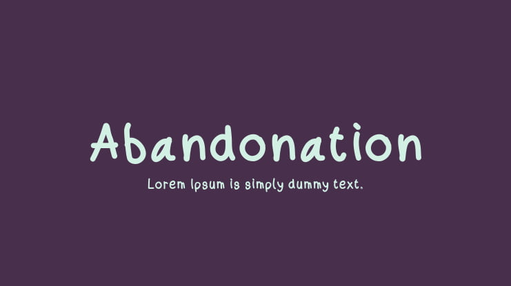 Abandonation Font