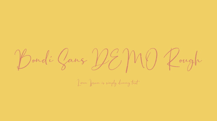 Bondi Sans DEMO Rough Font