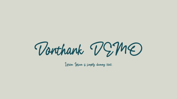 Donthank DEMO Font