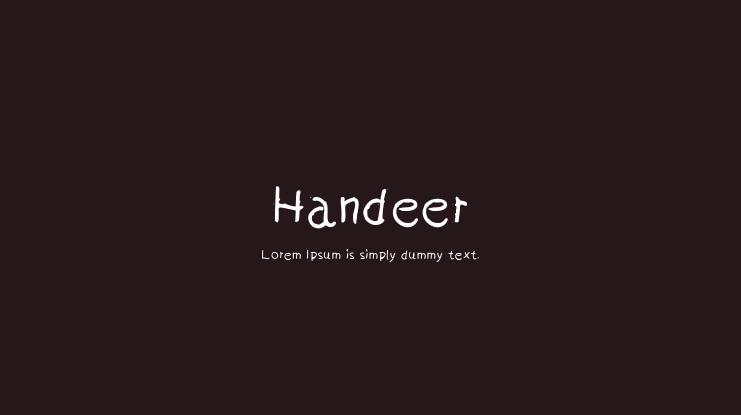 Handeer Font