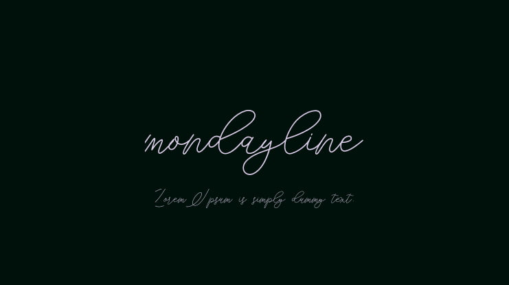 mondayline Font