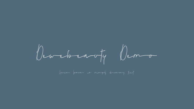 Dewebeauty Demo Font