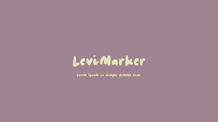 LeviMarker Font