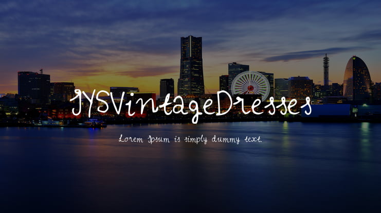 IYSVintageDresses Font