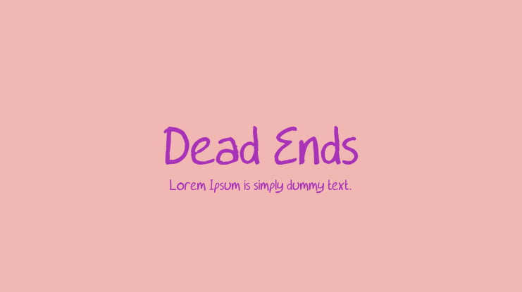 Dead Ends Font