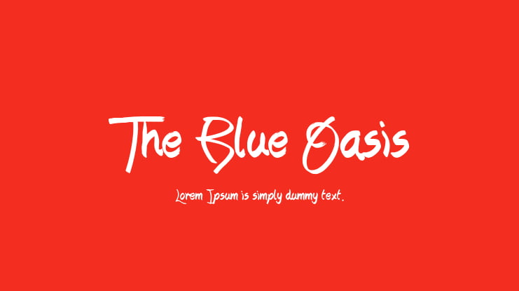 The Blue Oasis Font