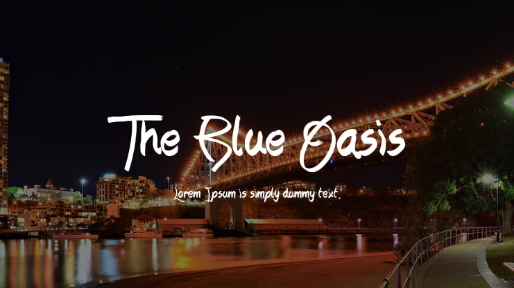 The Blue Oasis Font