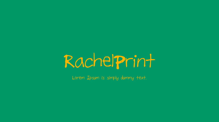 RachelPrint Font