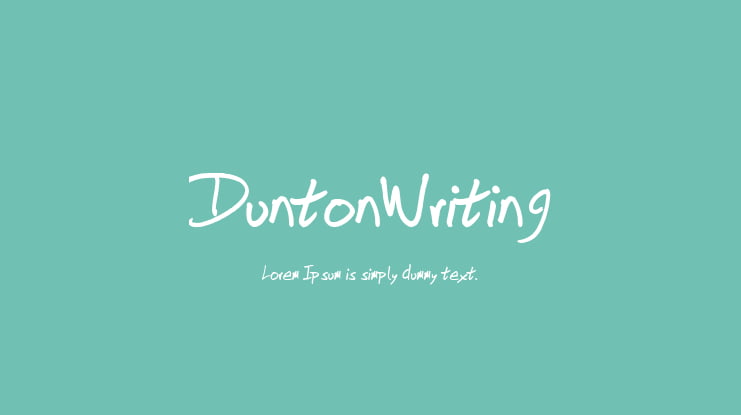 DuntonWriting Font