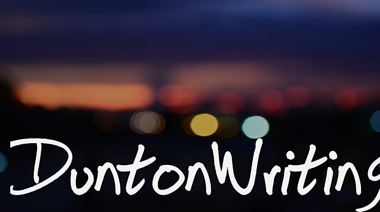 DuntonWriting Font