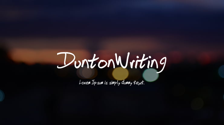 DuntonWriting Font