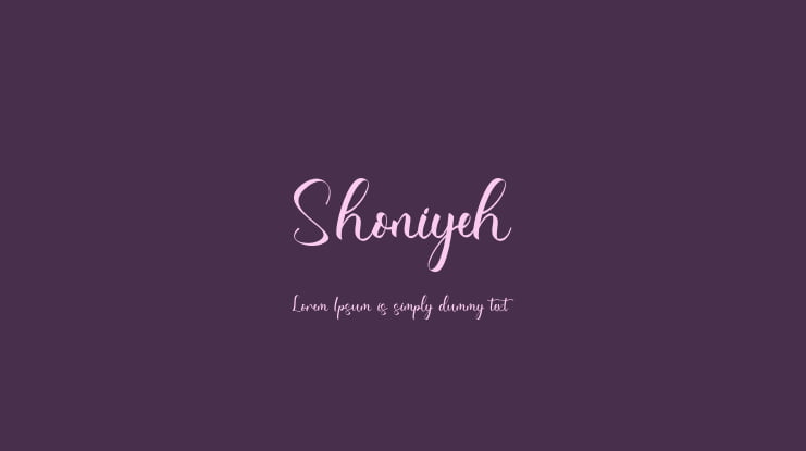 Shoniyeh Font