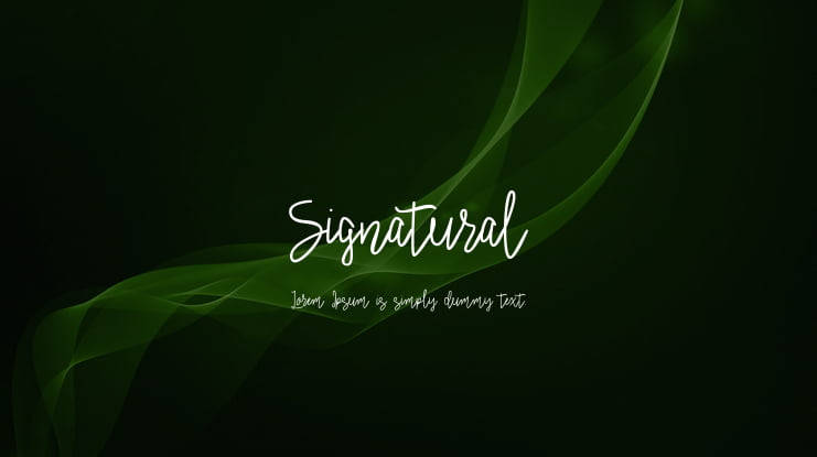 Signatural Font