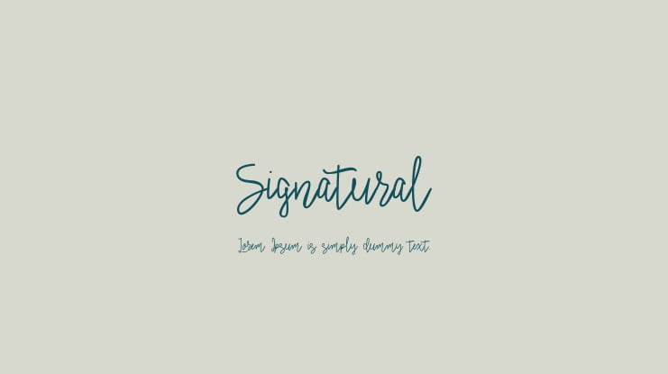 Signatural Font