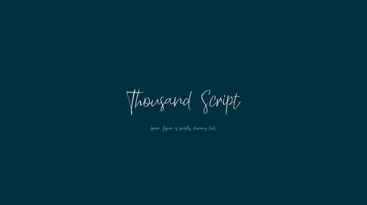 Thousand Script Font