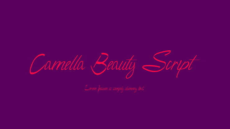 Camella Beauty Script Font : Download Free for Desktop & Webfont