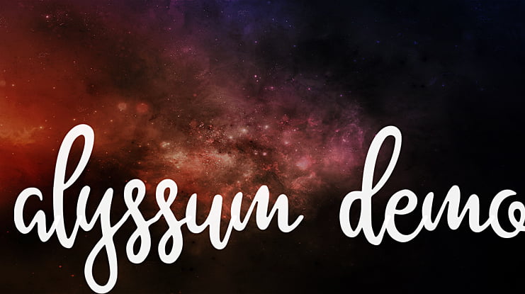 alyssum demo Font