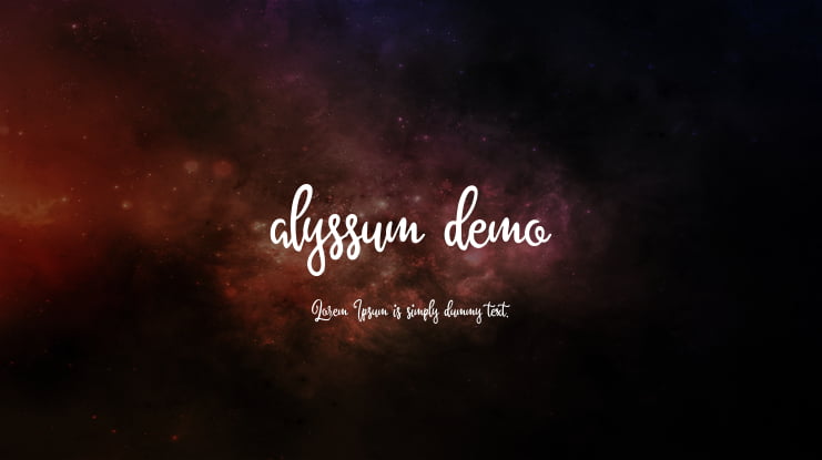 alyssum demo Font