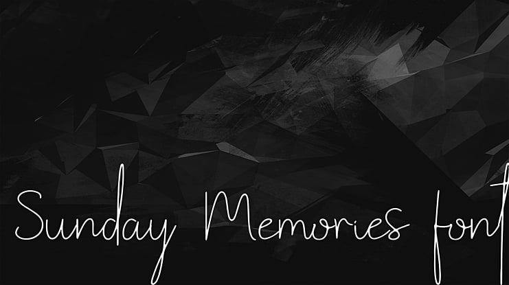 Sunday Memories font