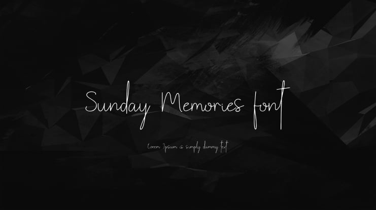 Sunday Memories font