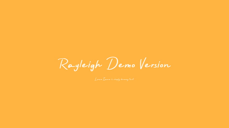 Rayleigh Demo Version Font