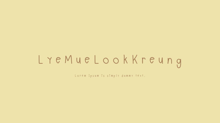 LyeMueLookKreung Font