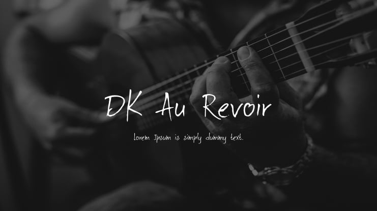 DK Au Revoir Font