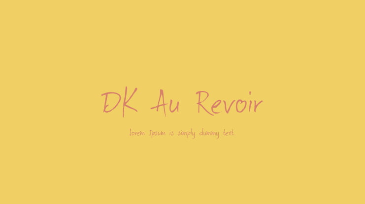 DK Au Revoir Font