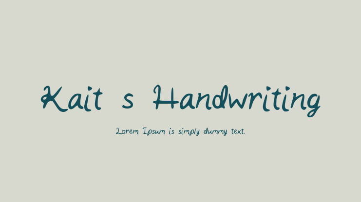 Kait_s_Handwriting Font