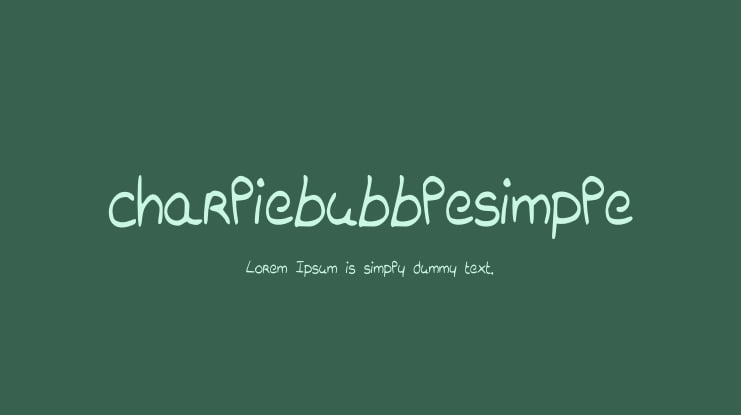 charliebubblesimple Font