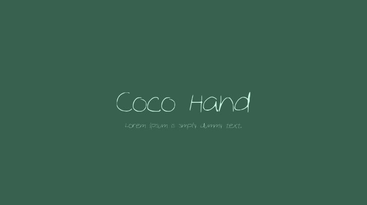 Coco_Hand Font