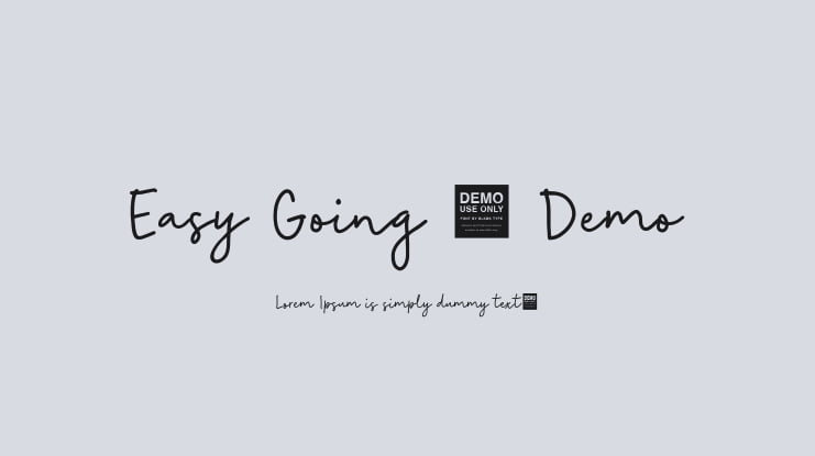 Easy Going - Demo Font