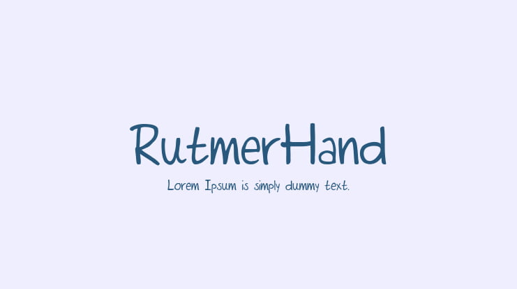 RutmerHand Font