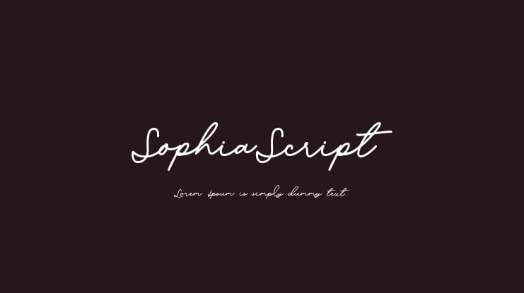 SophiaScript Font