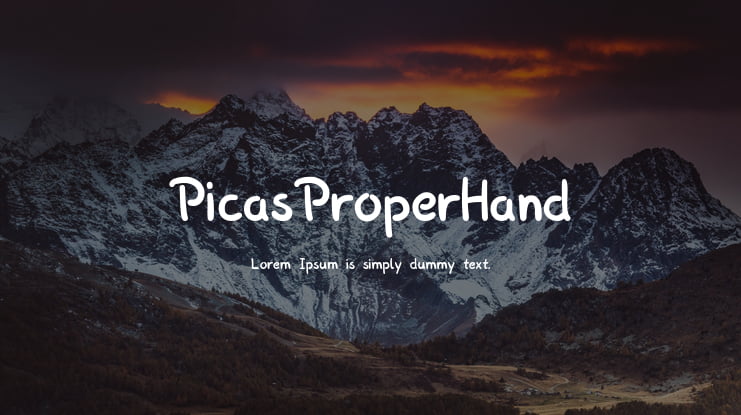 PicasProperHand Font