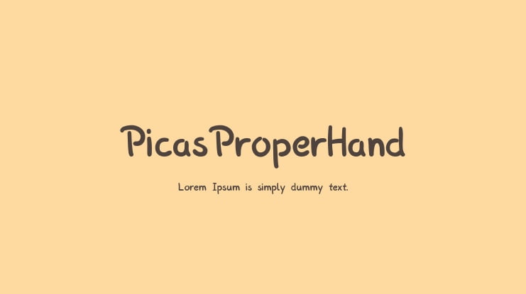 PicasProperHand Font