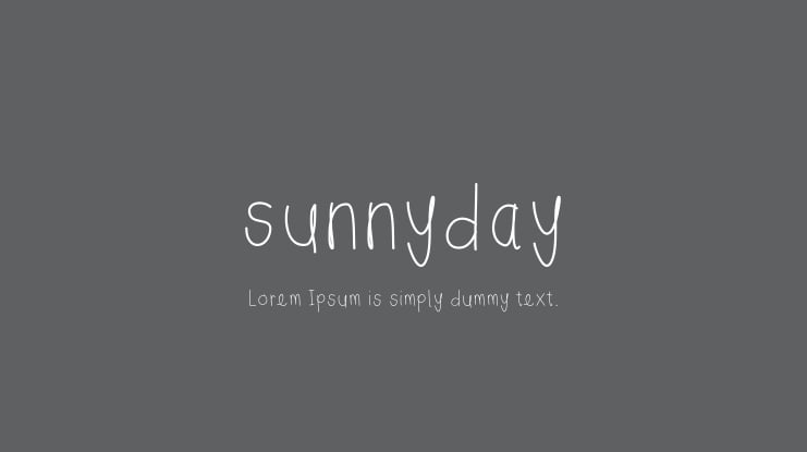 sunnyday Font