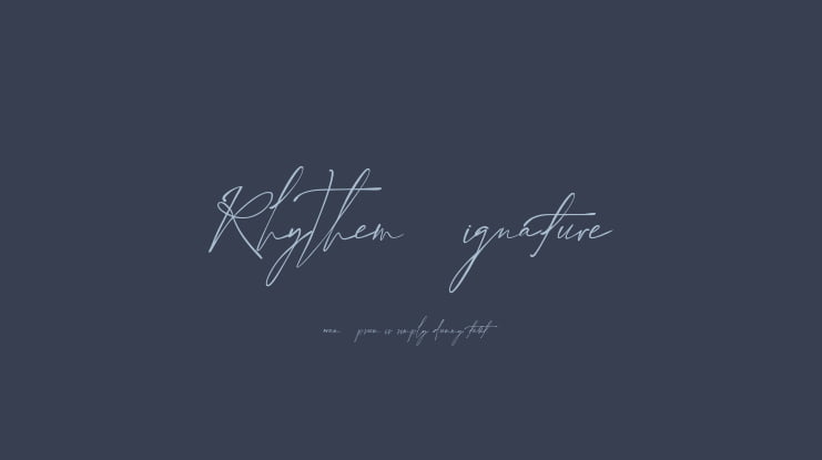 Rhythem Signature Font