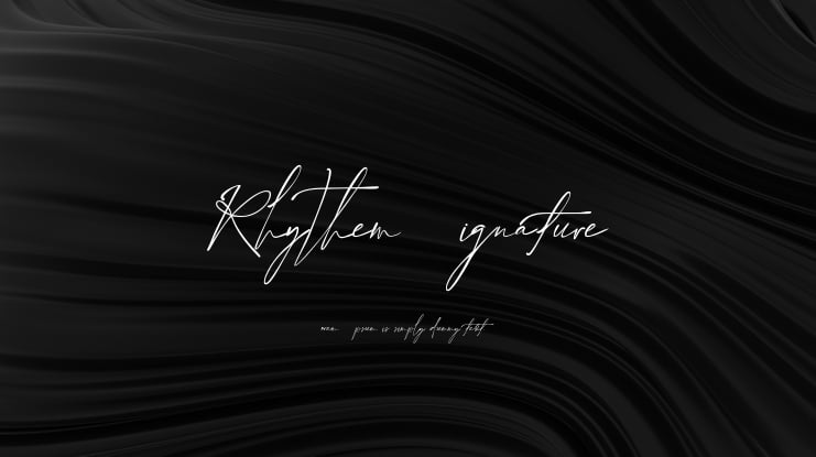 Rhythem Signature Font