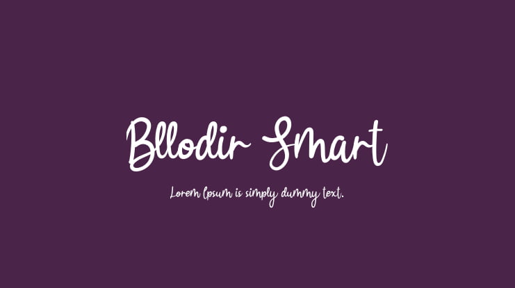 Bllodir Smart Font