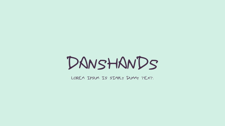 DansHands Font