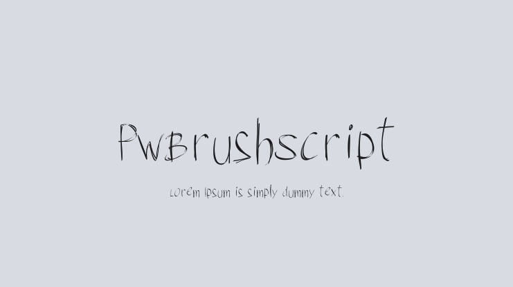 PWBrushScript Font : Download Free for Desktop & Webfont