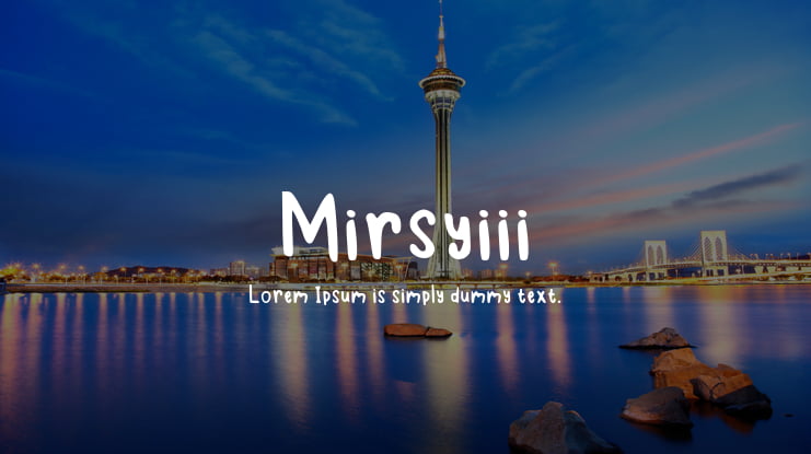 Mirsyiii Font