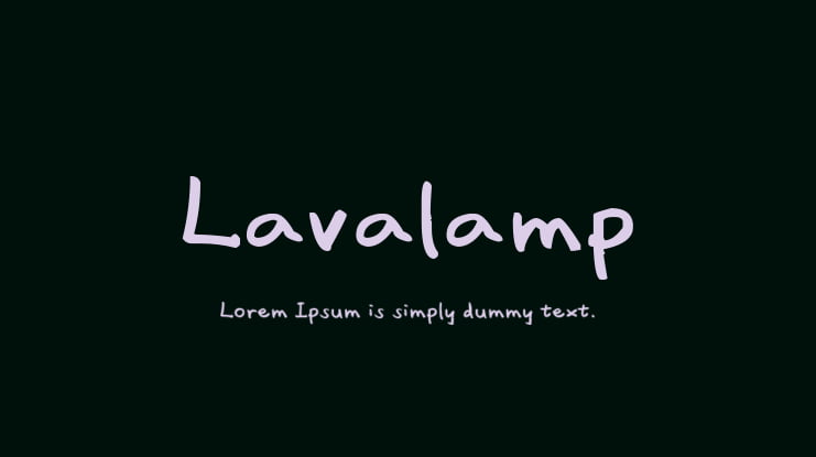 Lavalamp Font