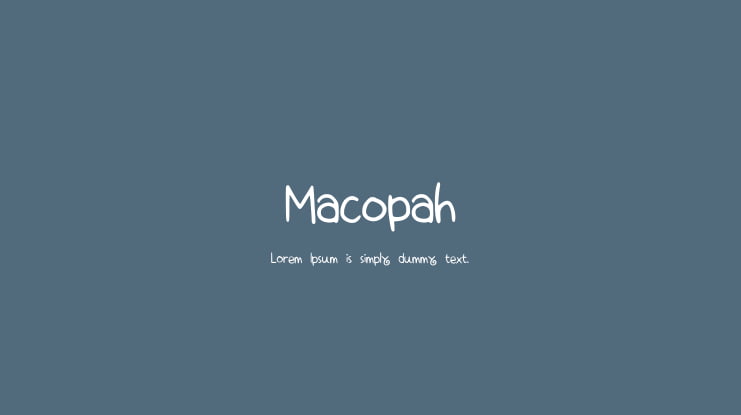 Macopah Font