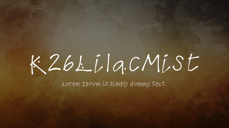 K26LilacMist Font