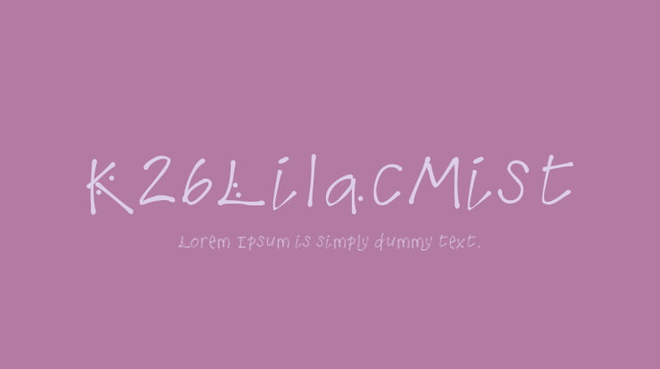 K26LilacMist Font