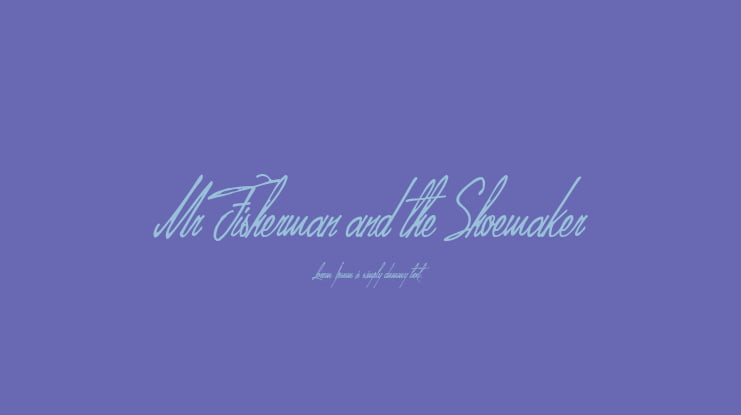 Mr Fisherman and the Shoemaker Font